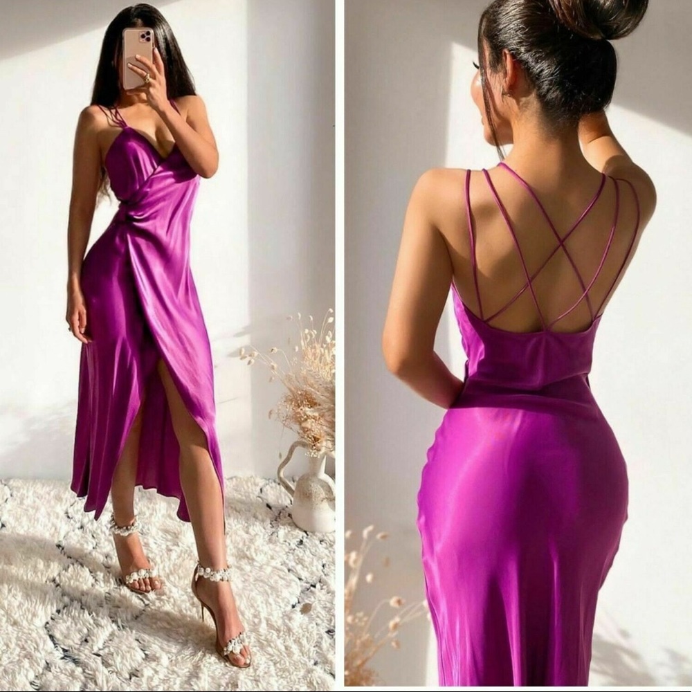 Zara Knotted Slip Dress
